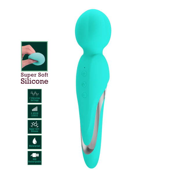 Vibrador Fitz Gerald Cyan silicona suave
