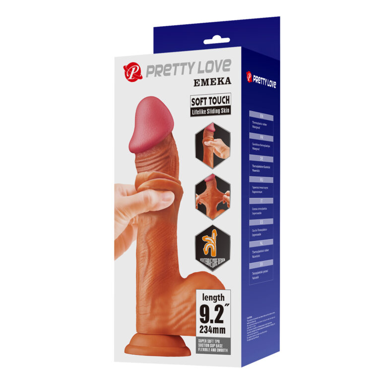 Dildo Sliding Skin 23.5 cm Marron
